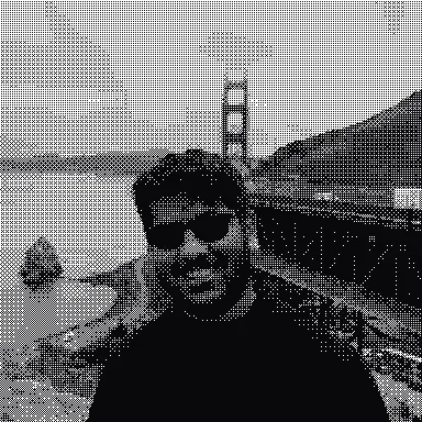 Kelvin DeCosta wearing sunglasses and a black hoodie, smiling in front of the Golden Gate Bridge on a cloudy day.